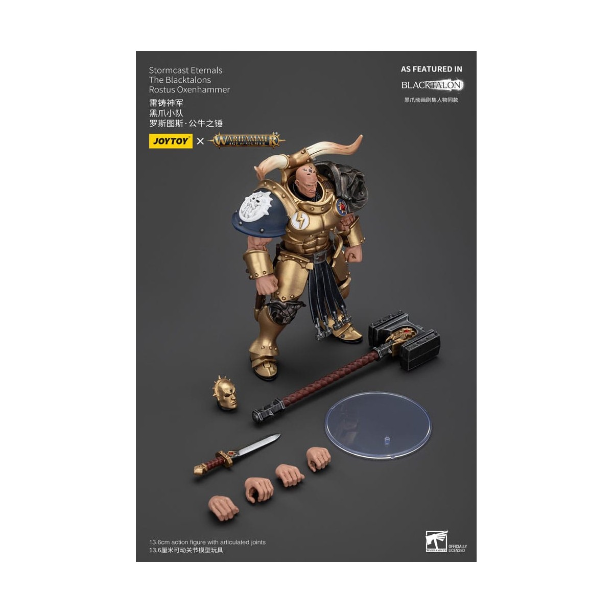 JoyToy - Stormcast Eternals The Blacktalons - Rostus Oxen hammer 1/18 - Warhammer Age of Sigmar
