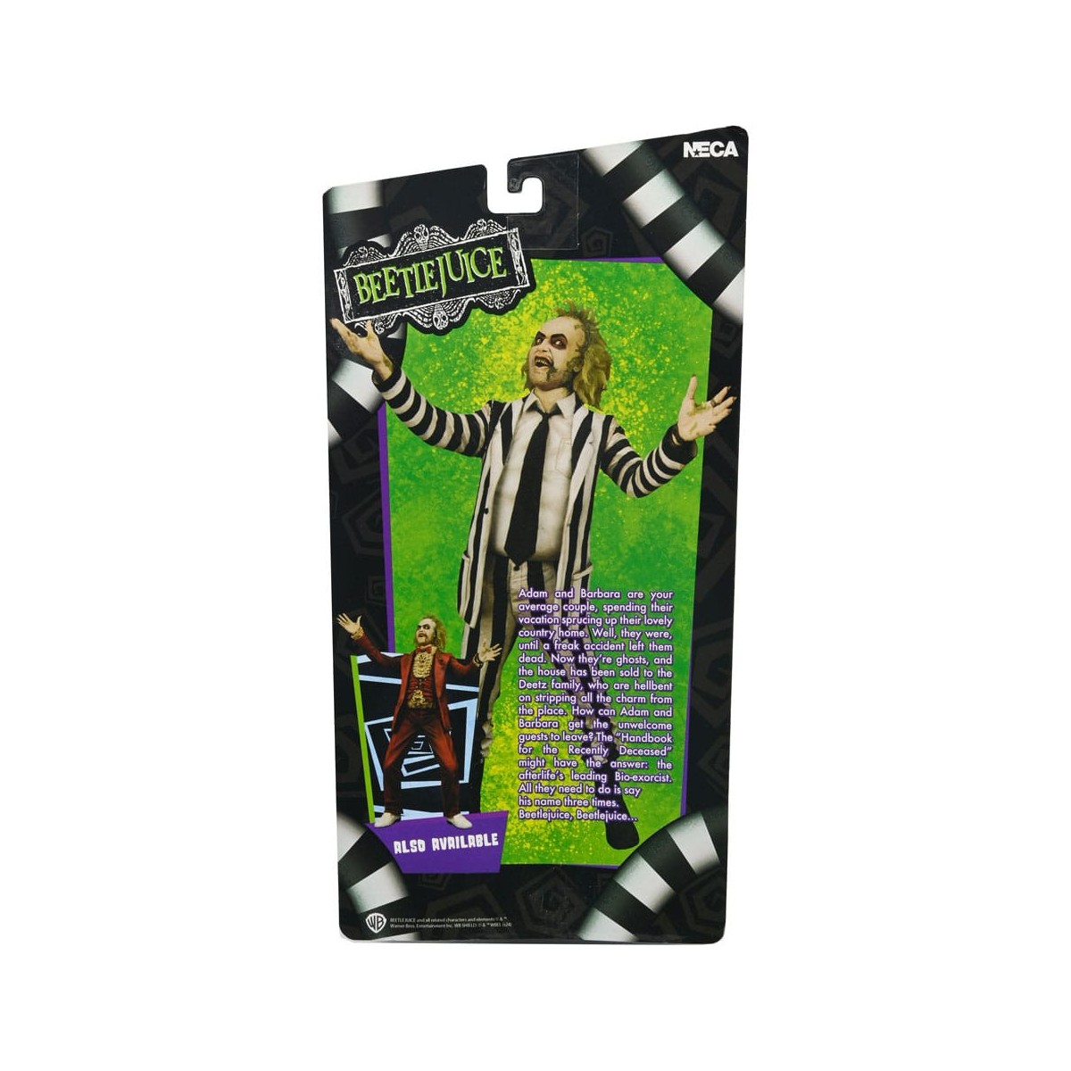 Neca BeetleJuice 1988 - Beetlejuice Black and White Striped Suit