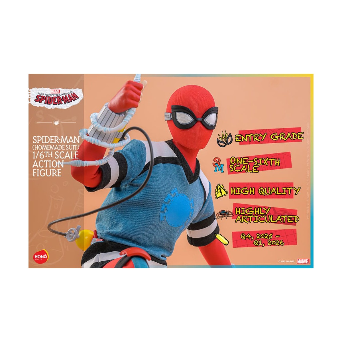 Hot Toys/Hono Studio - Marvel - Your faithful servant Spider-Man - Spider-Man (Homemade Suit) 1/6