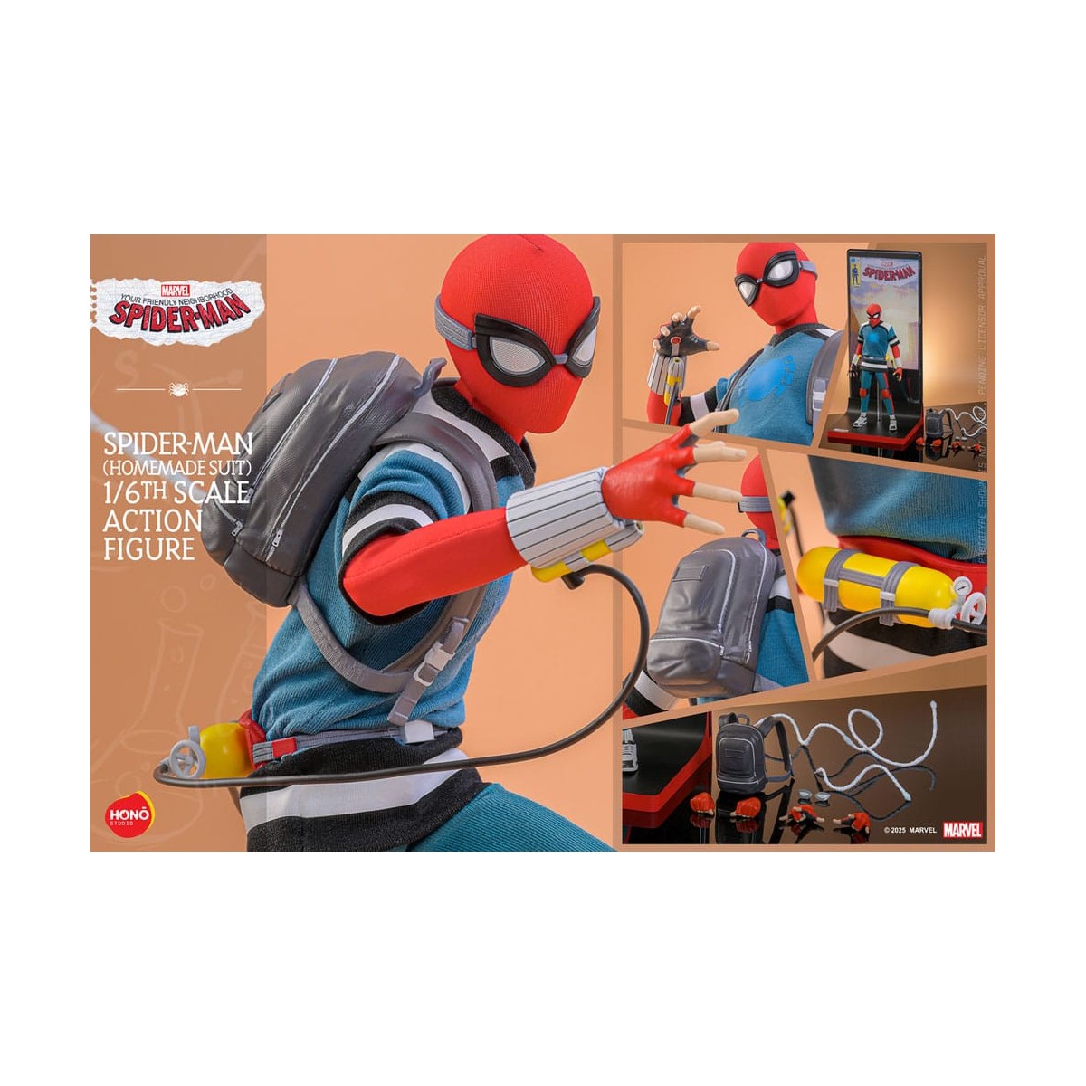 Hot Toys/Hono Studio - Marvel - Your faithful servant Spider-Man - Spider-Man (Homemade Suit) 1/6