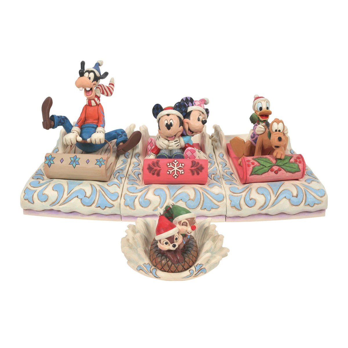 Enesco - Disney Traditions Tic & Tac go sledding