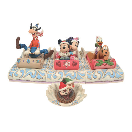 Enesco - Disney Traditions Tic & Tac go sledding