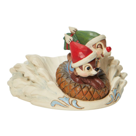 Enesco - Disney Traditions Tic & Tac go sledding