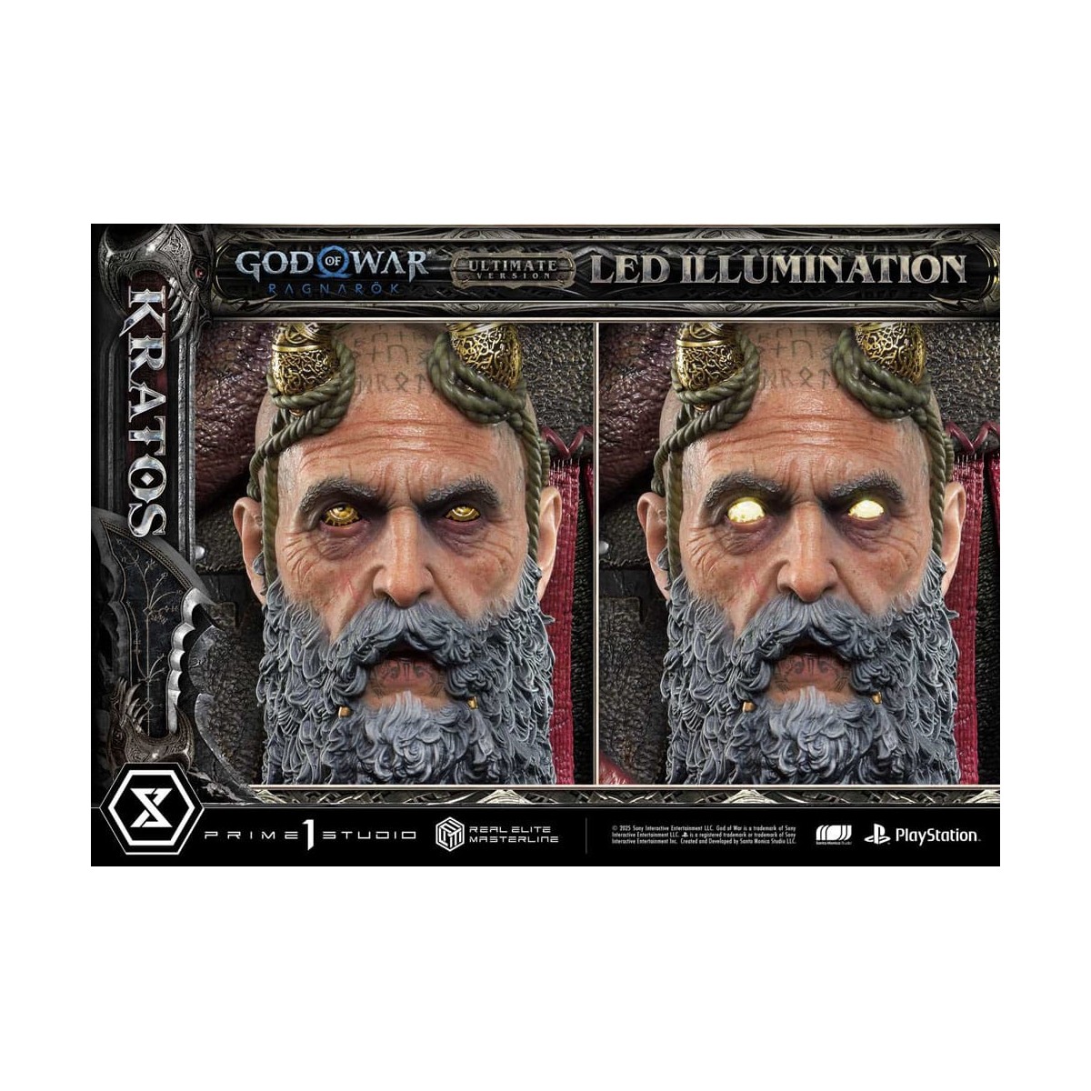 Prime 1 Studio - God of War: Ragnarok - Kratos Ultimate Bonus Version - Real Elite Masterline Series 1/3