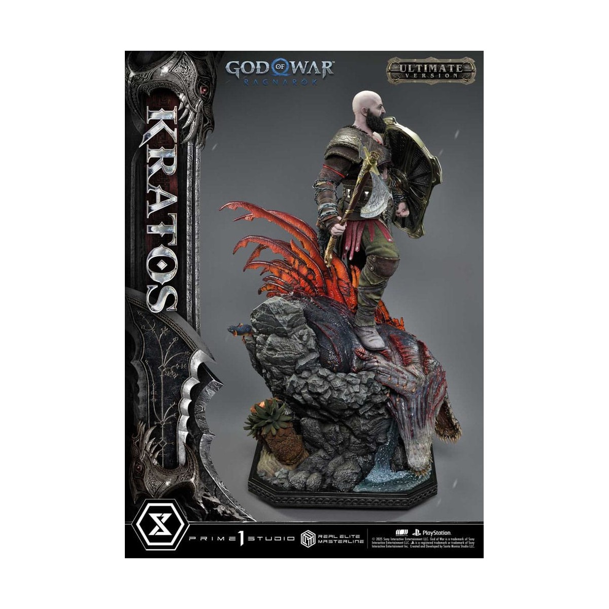 Prime 1 Studio - God of War: Ragnarok - Kratos Ultimate Bonus Version - Real Elite Masterline Series 1/3