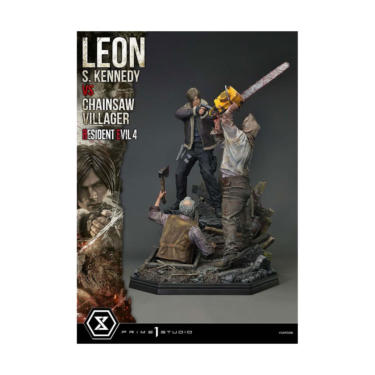 Prime 1 Studio - Resident Evil 4 Leon S. Kennedy vs. Chainsaw Villager Bonus Ver. - Ultimate Premium Masterline Series 1/4