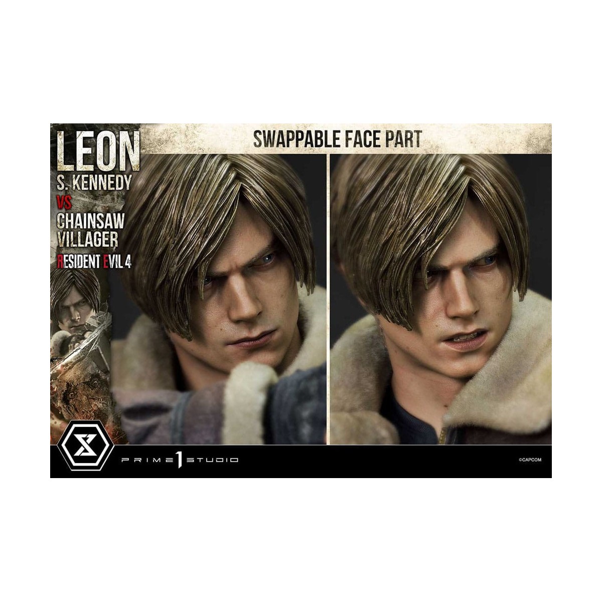 Prime 1 Studio - Resident Evil 4 Leon S. Kennedy vs. Chainsaw Villager Bonus Ver. - Ultimate Premium Masterline Series 1/4