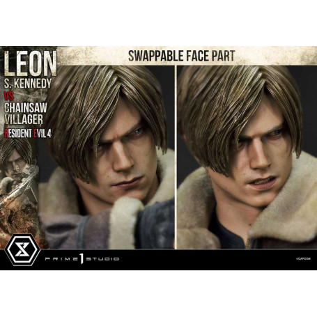 Prime 1 Studio - Resident Evil 4 Leon S. Kennedy vs. Chainsaw Villager Bonus Ver. - Ultimate Premium Masterline Series 1/4