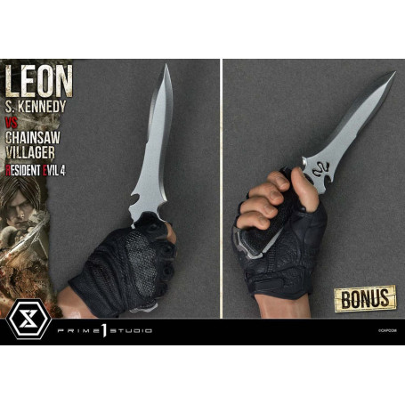 Prime 1 Studio - Resident Evil 4 Leon S. Kennedy vs. Chainsaw Villager Bonus Ver. - Ultimate Premium Masterline Series 1/4