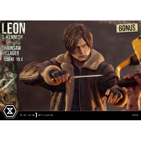 Prime 1 Studio - Resident Evil 4 Leon S. Kennedy vs. Chainsaw Villager Bonus Ver. - Ultimate Premium Masterline Series 1/4