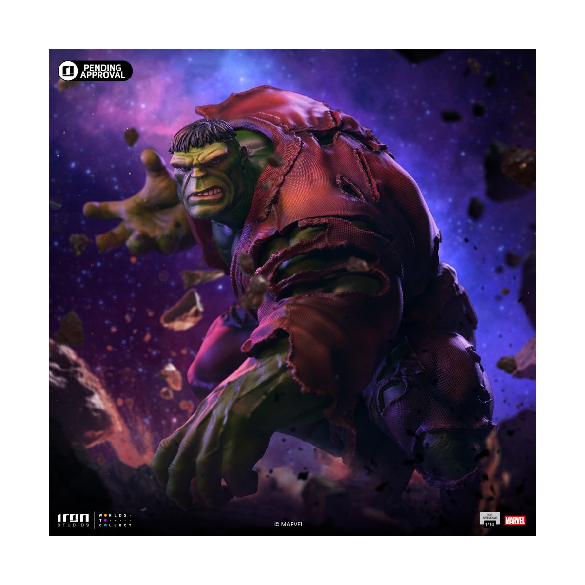 Iron Studios Marvel - Hulk 1/10 BDS Art Scale - Infinity Gauntlet Diorama