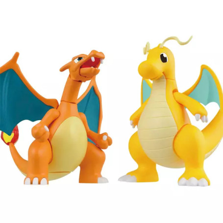 Bandai - Pokepla 43 - DRACAUFEU VS DRACOLOSSE Model Kit Pokemon - Pokemon Select series