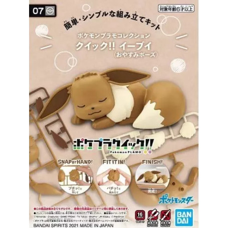 Bandai - Pokepla Quick 07 - EVOLI SLEEPING Model Kit Pokemon - Eevee - Libiu
