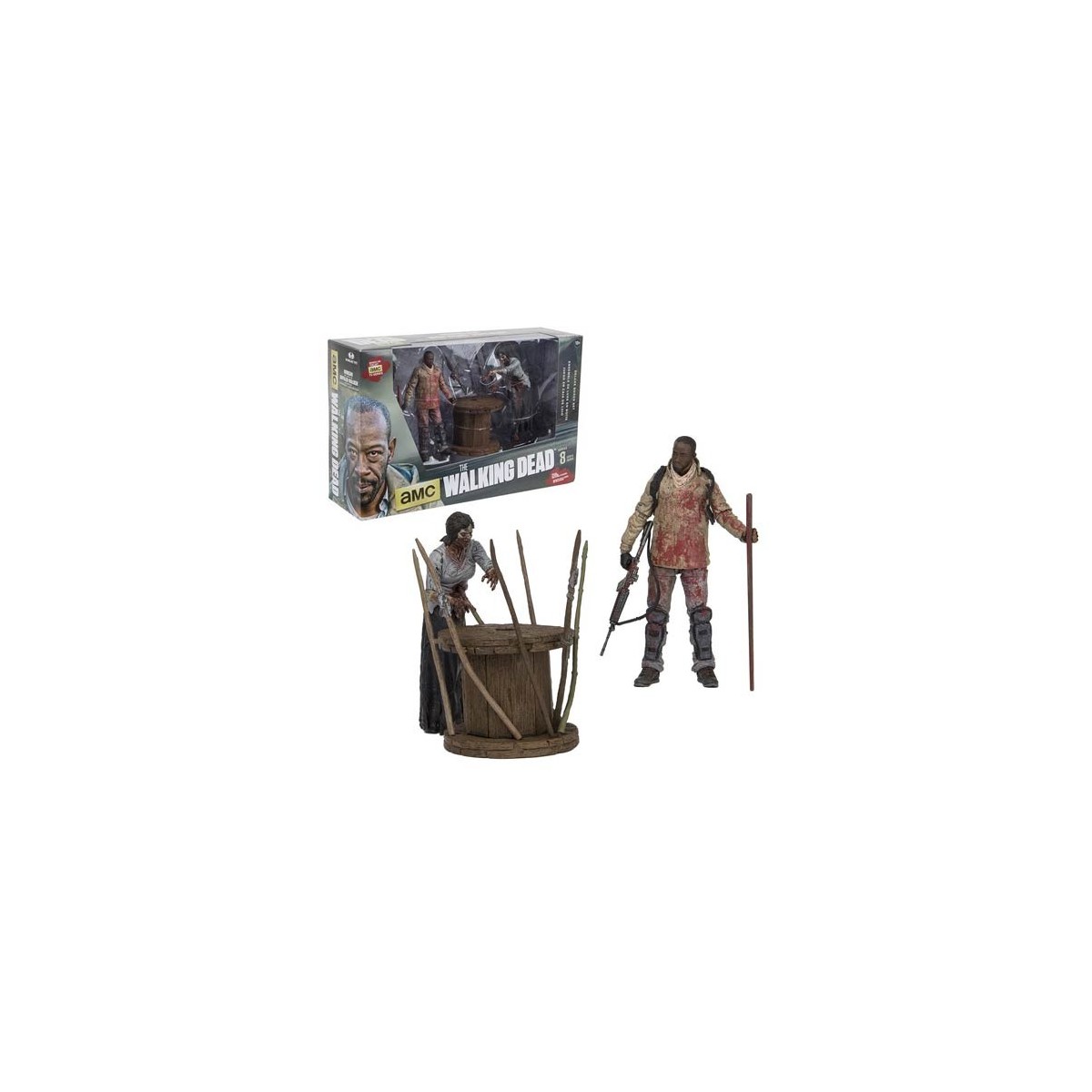 McFarlane Walking Dead TV Deluxe Morgan et Zombie empalé