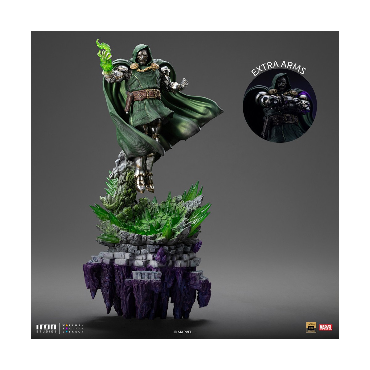 Iron Studios Marvel - DR. Doom 1/10 Deluxe Art Scale - Infinity Gauntlet Diorama
