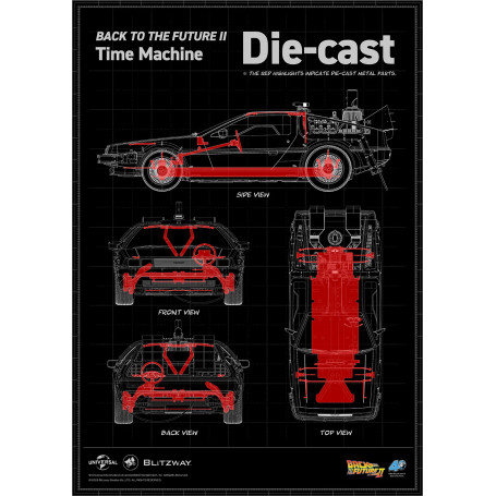 Blitzway - Back to the Future 2 Time Machine Premium UMS 1/6 - Delorean