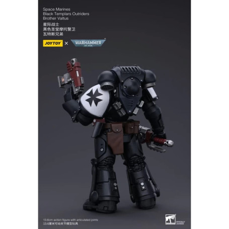 JoyToy Space Marines - Black Templars - Outriders Brother Valtus 1/18 - Warhammer 40K