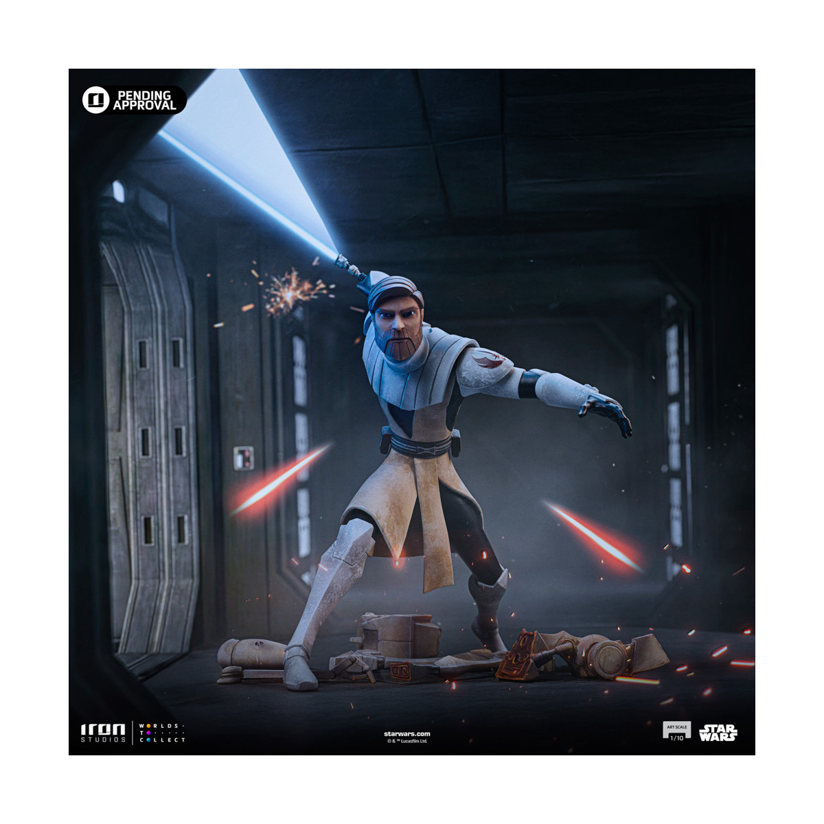 Iron Studios Star Wars Clone Wars - Obi-Wan Kenobi Art Scale 1/10