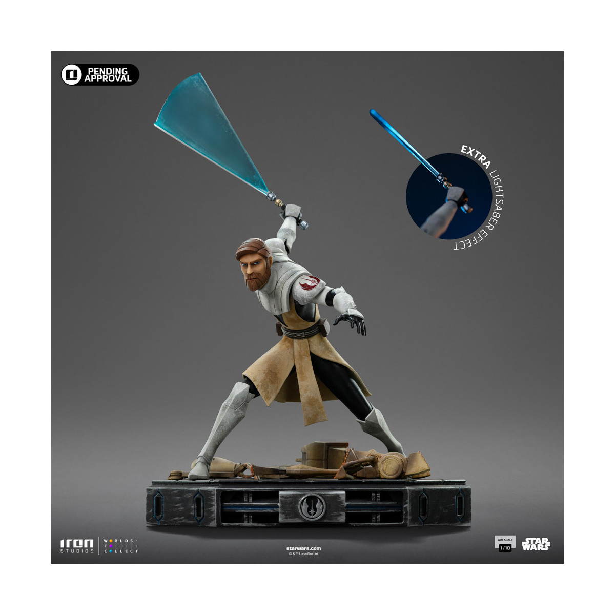 Iron Studios Star Wars Clone Wars - Obi-Wan Kenobi Art Scale 1/10