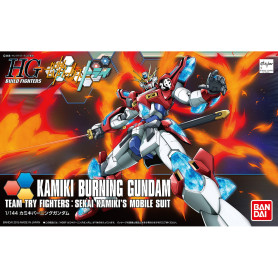 Bandai - Gunpla - Gundam Build Fighters 1/144 HG - KAMIKI BURNING GUNDAM - Gundam Build Fighters Try