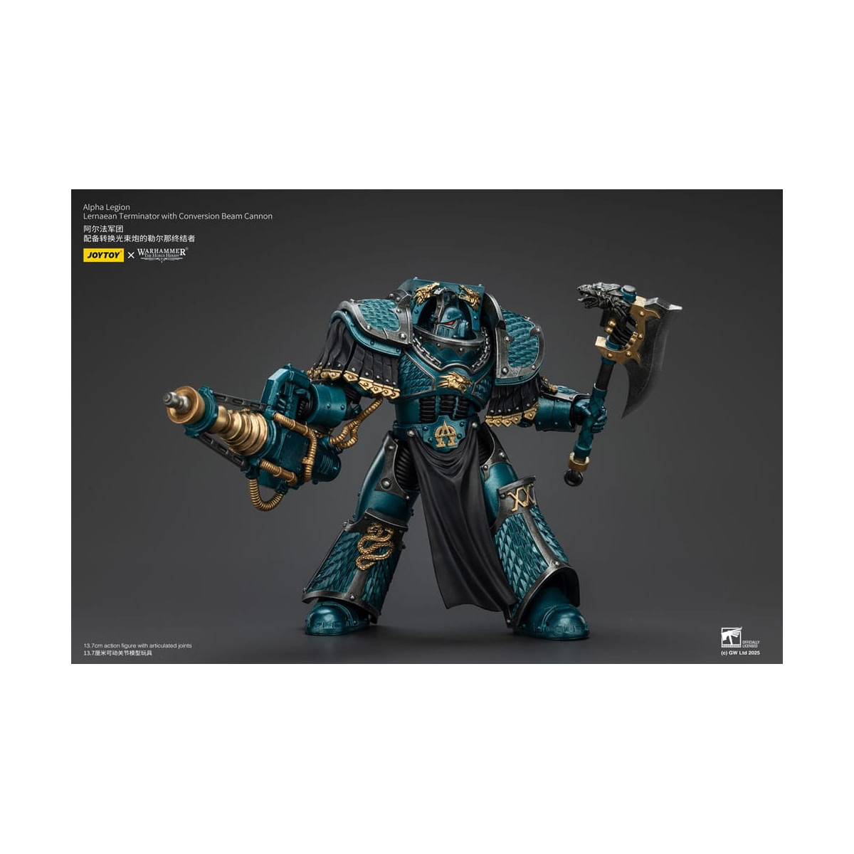 Joytoy - Warhammer - Alpha Legion - Lernaean Terminator with Conversion Beam Cannon - The Horus Heresy