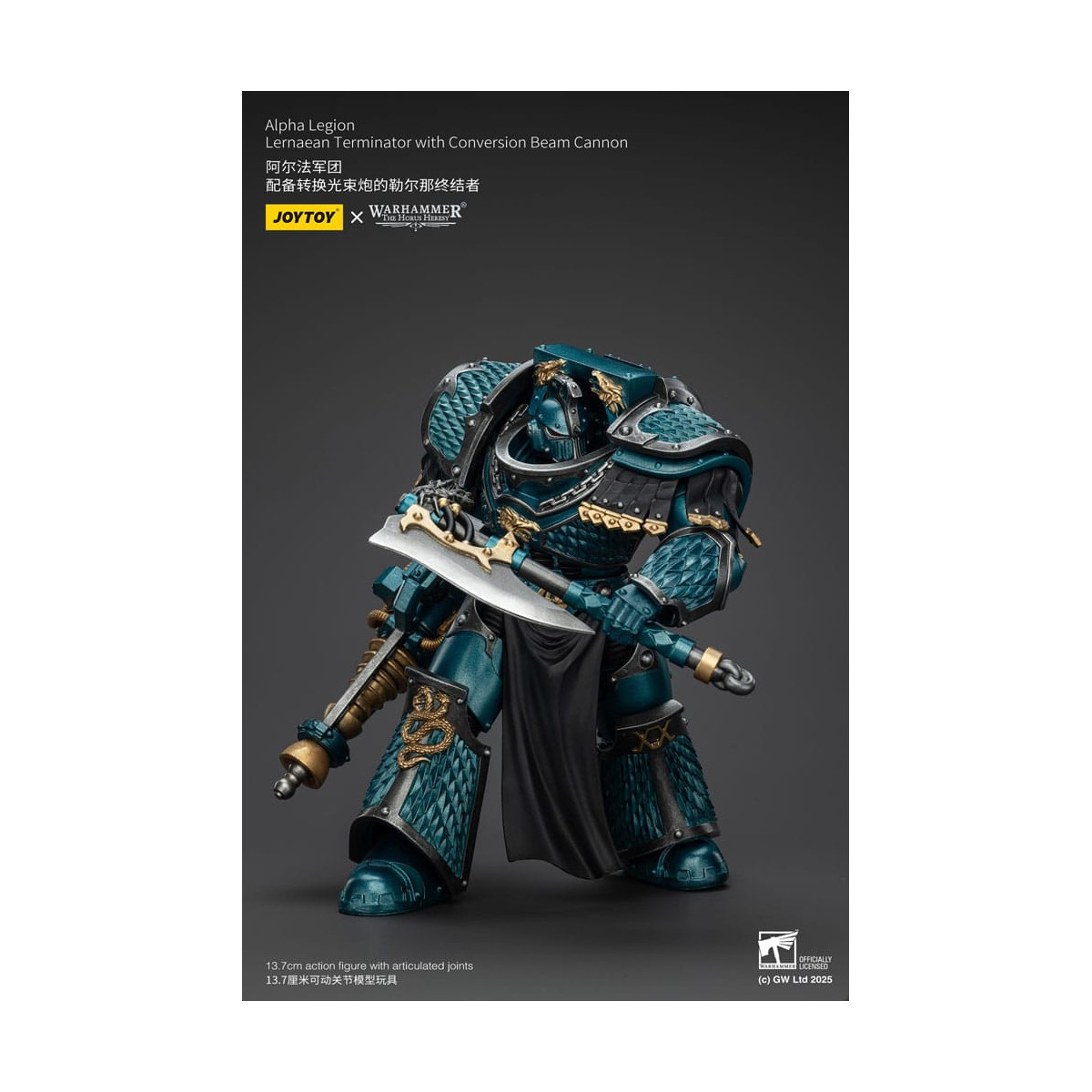 Joytoy - Warhammer - Alpha Legion - Lernaean Terminator with Conversion Beam Cannon - The Horus Heresy