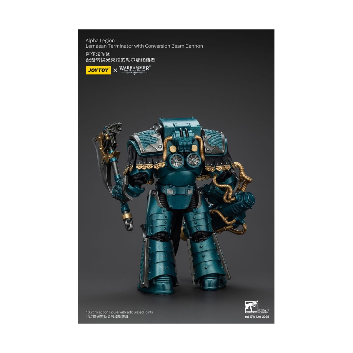 Joytoy - Warhammer - Alpha Legion - Lernaean Terminator with Conversion Beam Cannon - The Horus Heresy
