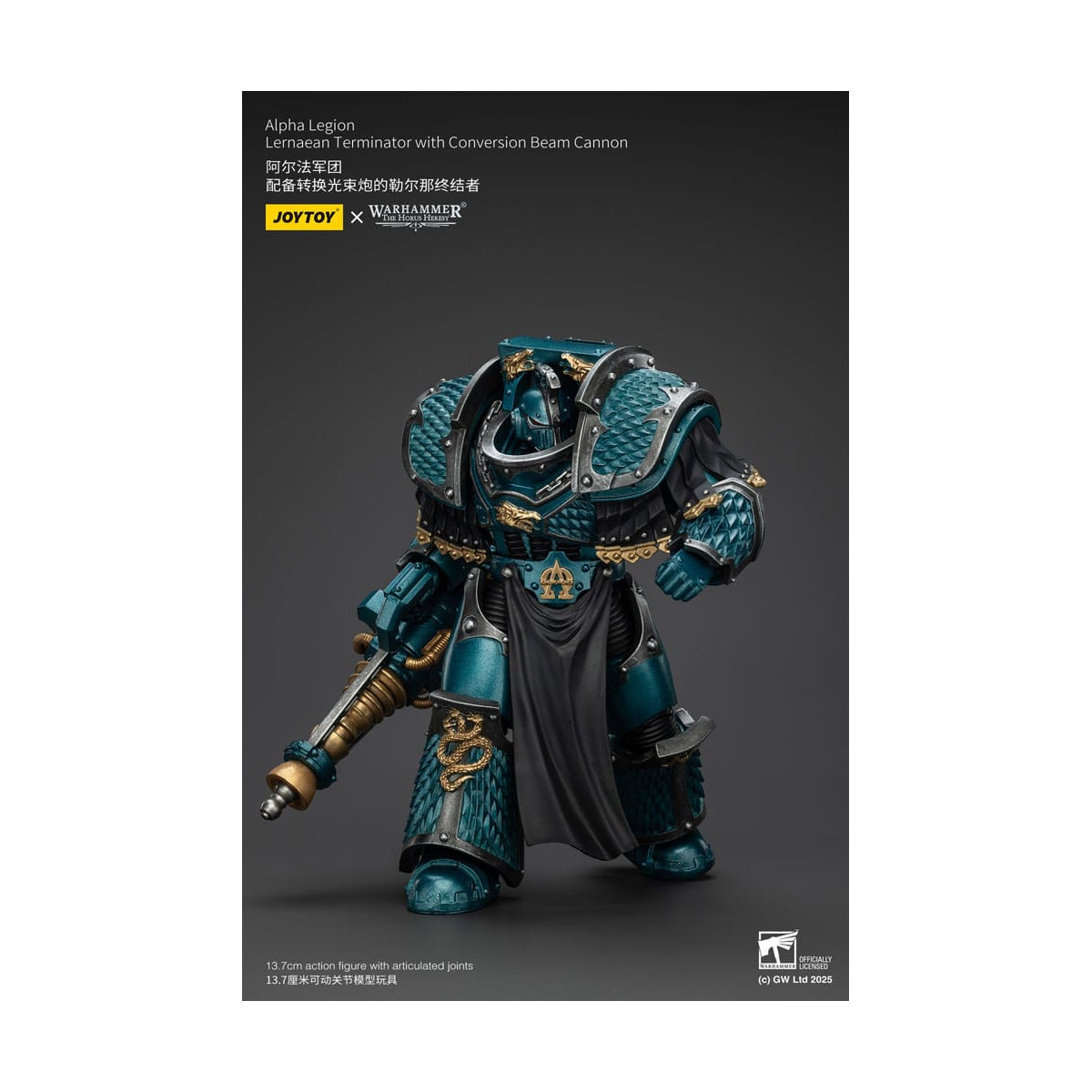 Joytoy - Warhammer - Alpha Legion - Lernaean Terminator with Conversion Beam Cannon - The Horus Heresy