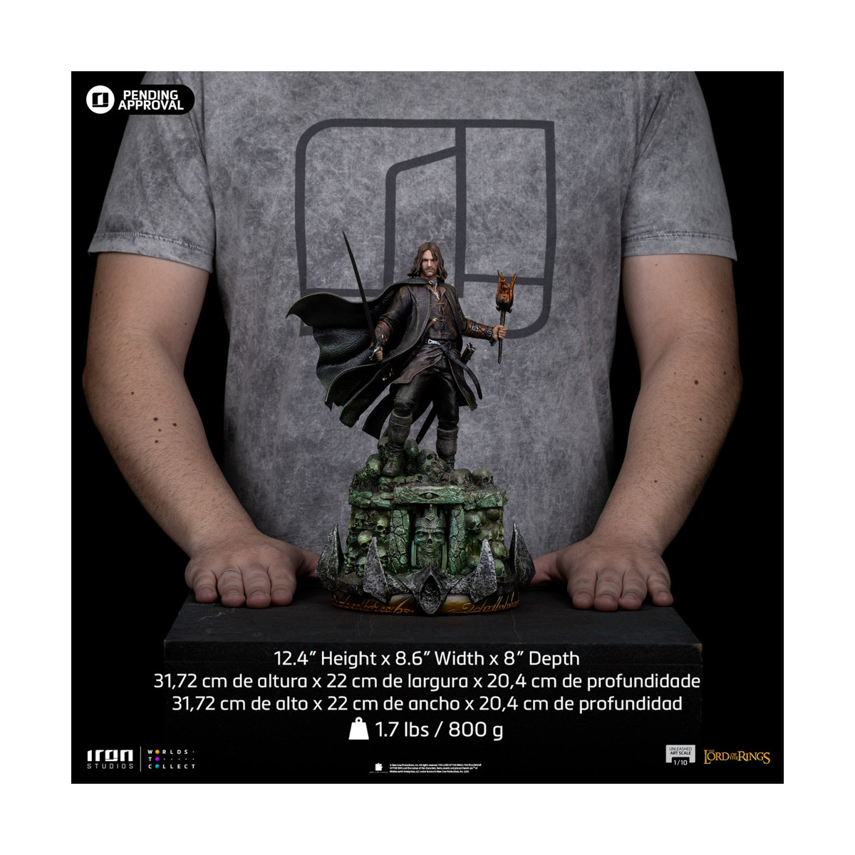 Iron Studios - Aragorn Unleashed - Lord of the Rings - LOTR Unleashed Art Scale 1/10