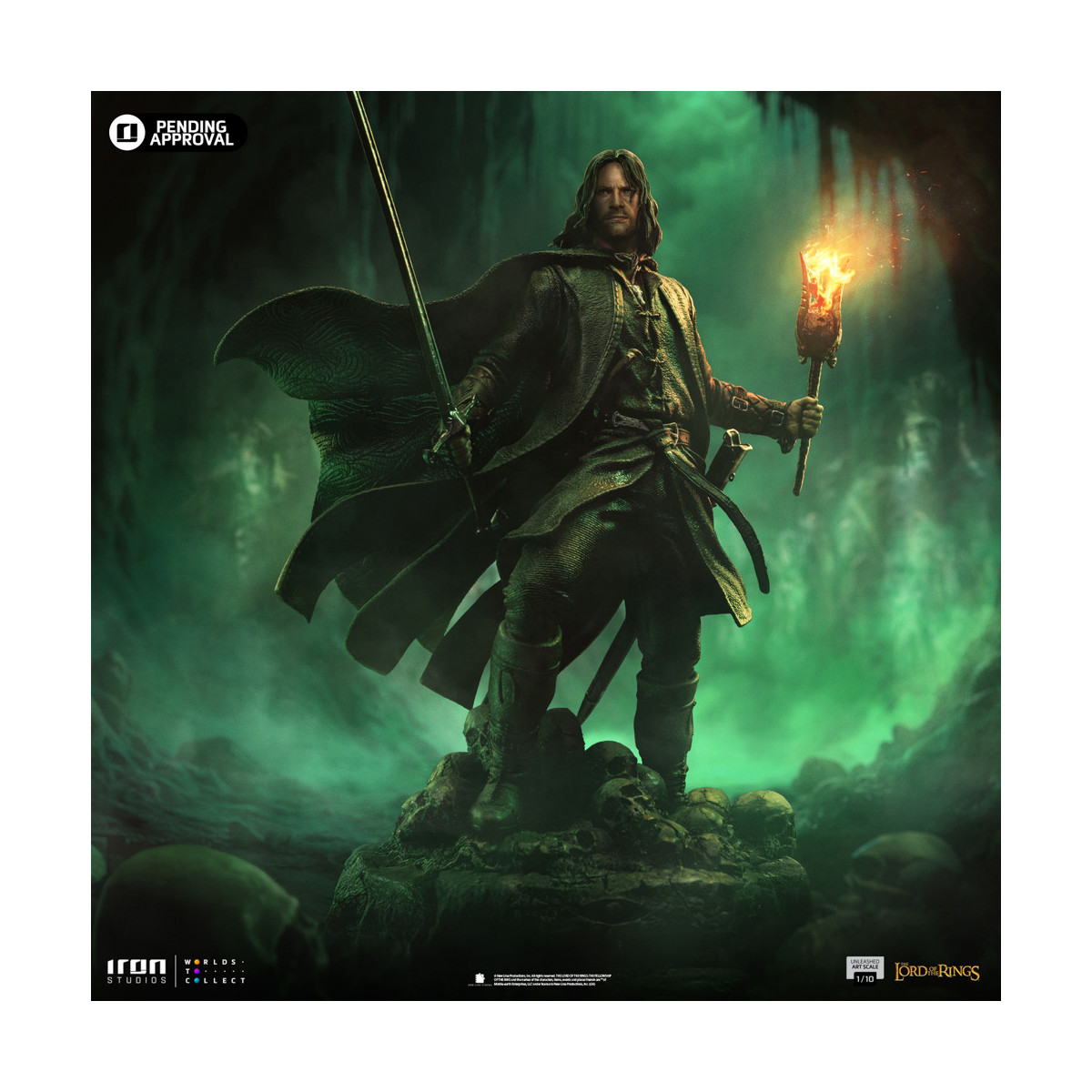 Iron Studios - Aragorn Unleashed - Lord of the Rings - LOTR Unleashed Art Scale 1/10