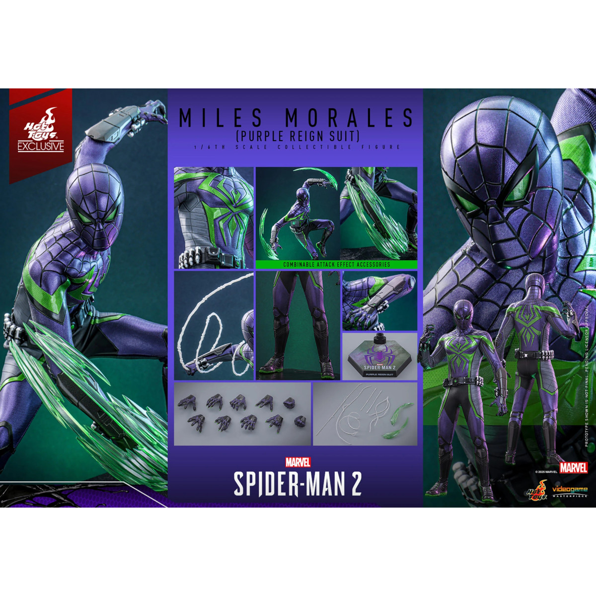 Hot Toys Marvel's Spider-Man 2: Miles Morales (Purple Reign Suit) Video Game Masterpiece 1/6