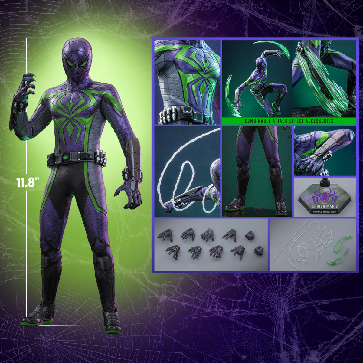 Hot Toys Marvel's Spider-Man 2: Miles Morales (Purple Reign Suit) Video Game Masterpiece 1/6