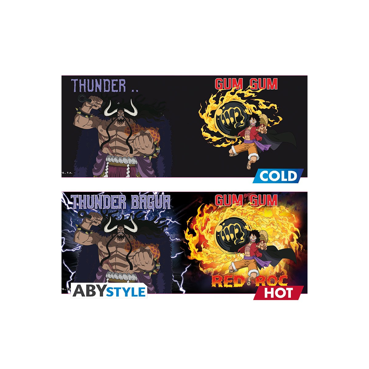 ABYstyle - One Piece - 460 ml Thermo-reactive Mug - Luffy vs Kaido