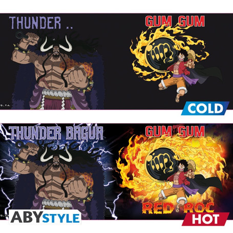 ABYstyle - One Piece - 460 ml Thermo-reactive Mug - Luffy vs Kaido
