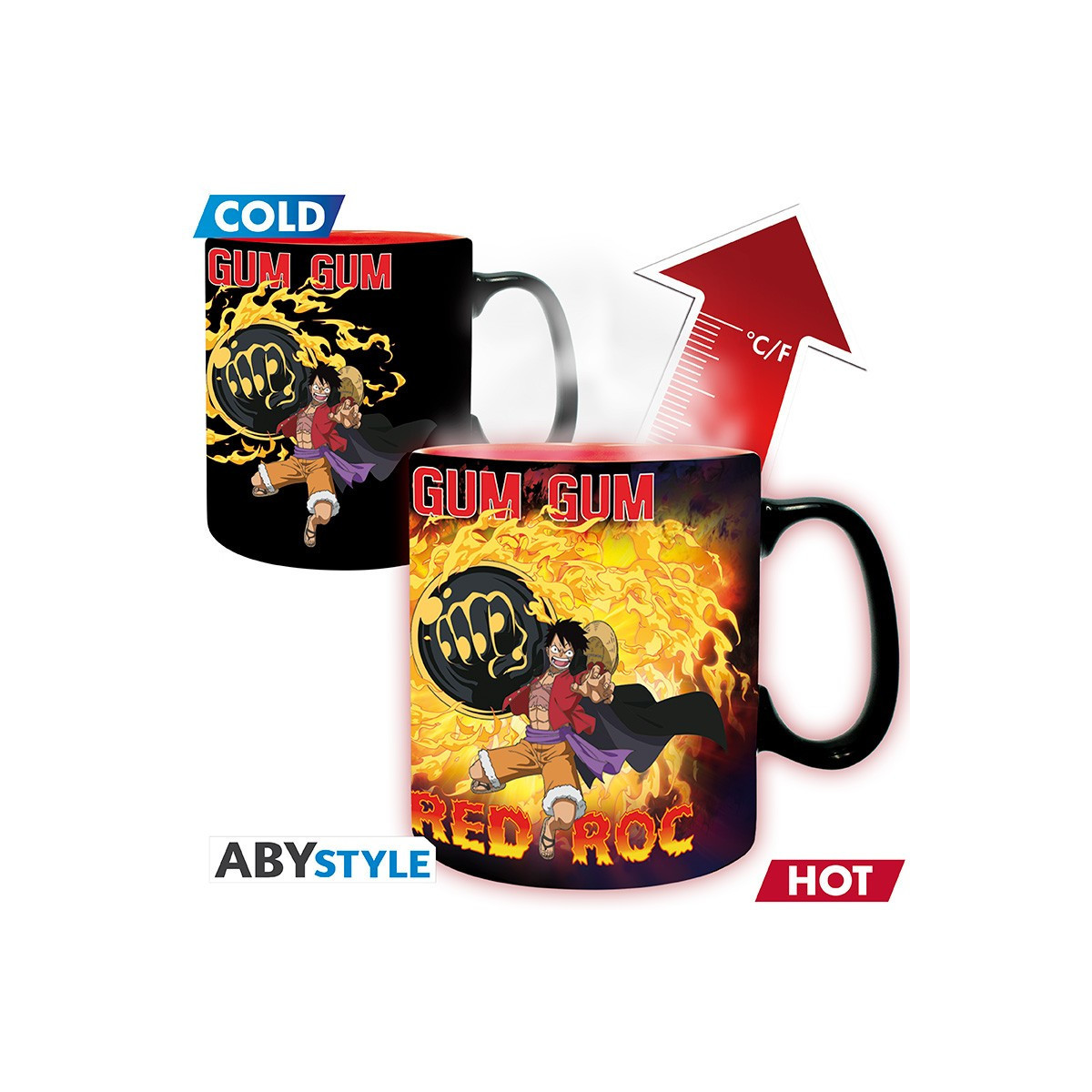 ABYstyle - One Piece - 460 ml Thermo-reactive Mug - Luffy vs Kaido