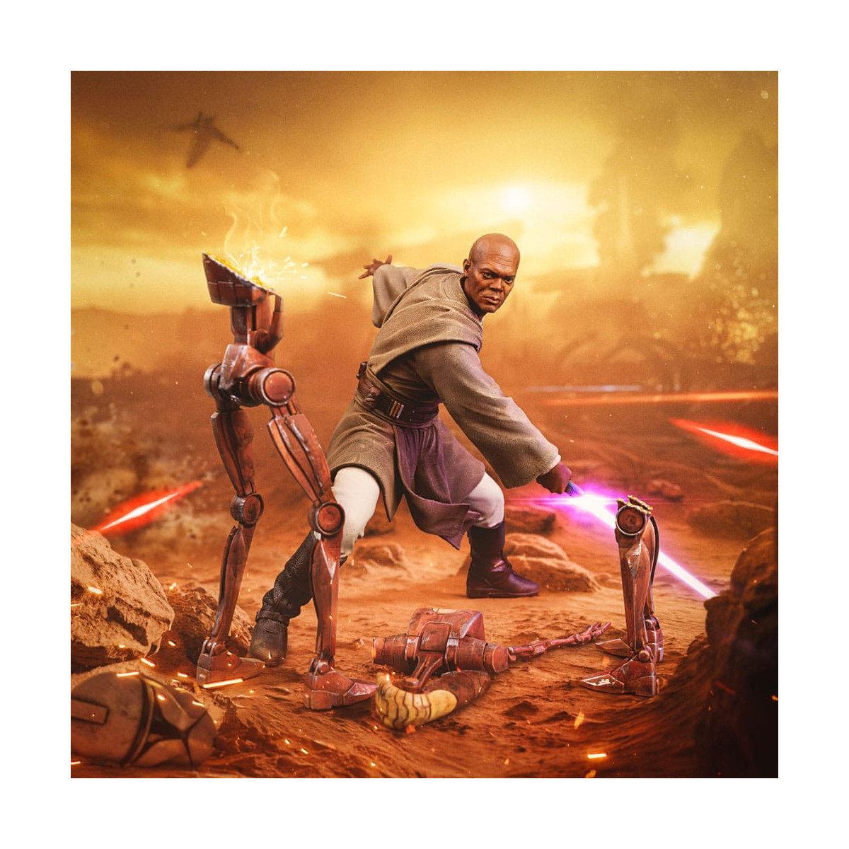 IRON STUDIOS - Mace Windu Art Scale 1/10 - Star Wars: Attack ot the Clones