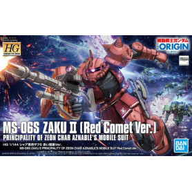 Bandai - Gunpla - Gundam 1/144 HG The Origin - MS-06S ZAKU II RED COMET VER. - Mobile Suit Gundam