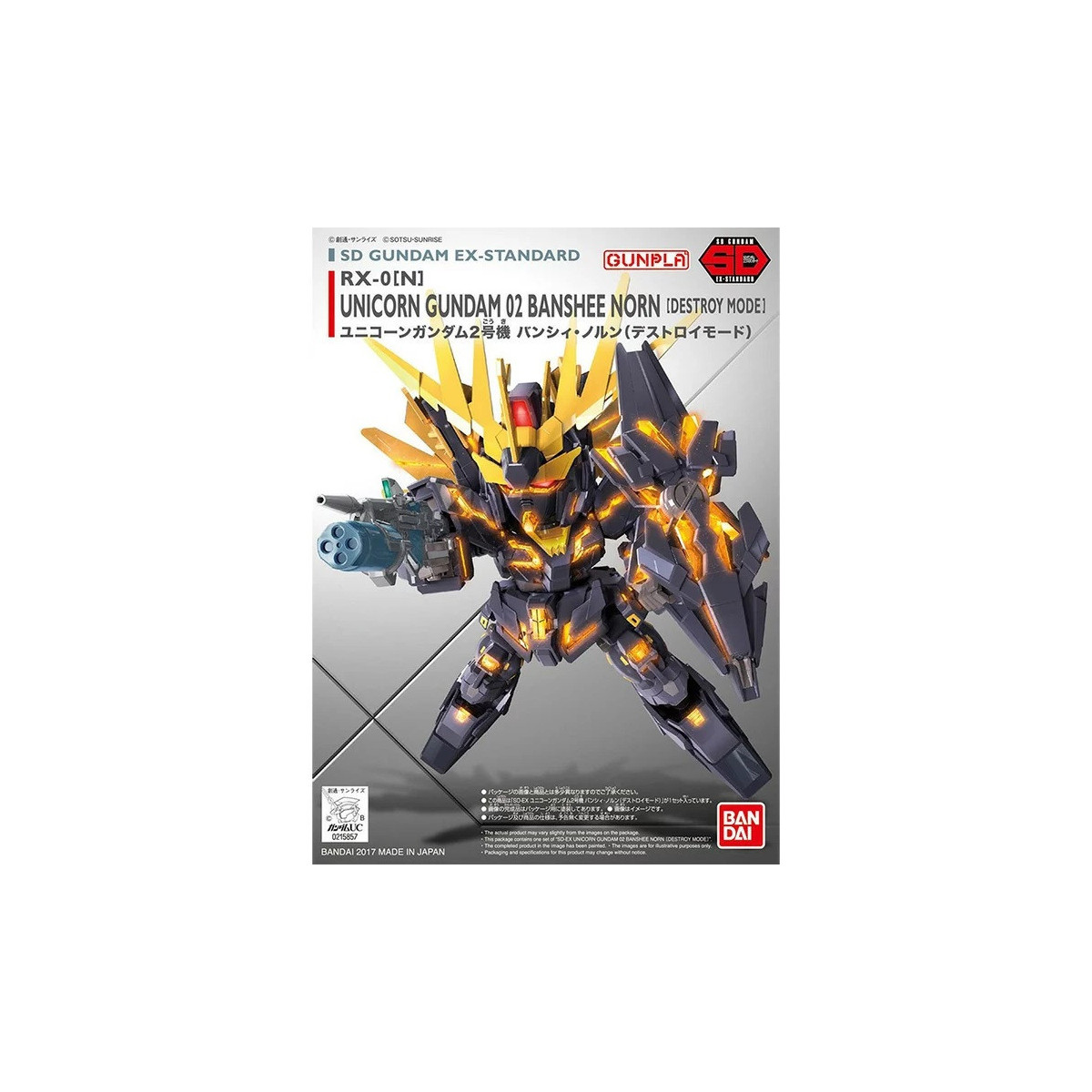 Bandai - Gunpla - SD Gundam Ex-Standard - RX-0[N] UNICORN GUNDAM 02 BANSHEE NOM (DESTROY MODE) - Mobile Suit Gundam Unicorn