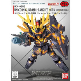 Bandai - Gunpla - SD Gundam Ex-Standard - RX-0[N] UNICORN GUNDAM 02 BANSHEE NOM (DESTROY MODE) - Mobile Suit Gundam Unicorn