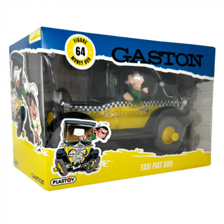 Plastoy Tirelire Gaston Lagaffe - Gaston Lagaffe and his Taxi Fiat 509