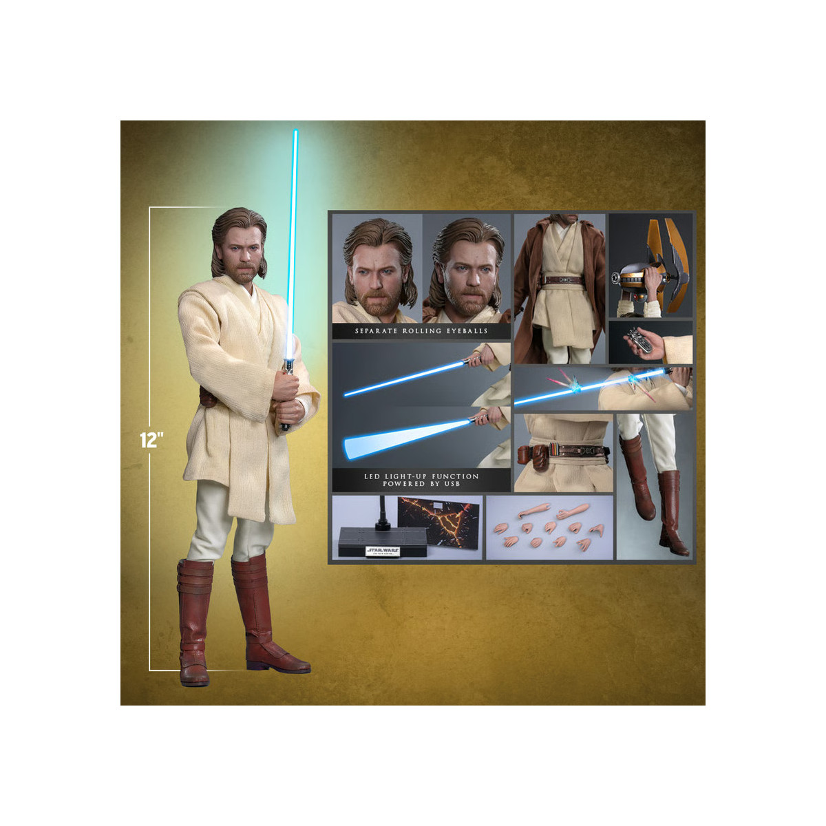 Hot toys - Star Wars Attack of the Clones - Obi-Wan Kenobi MMS 1/6