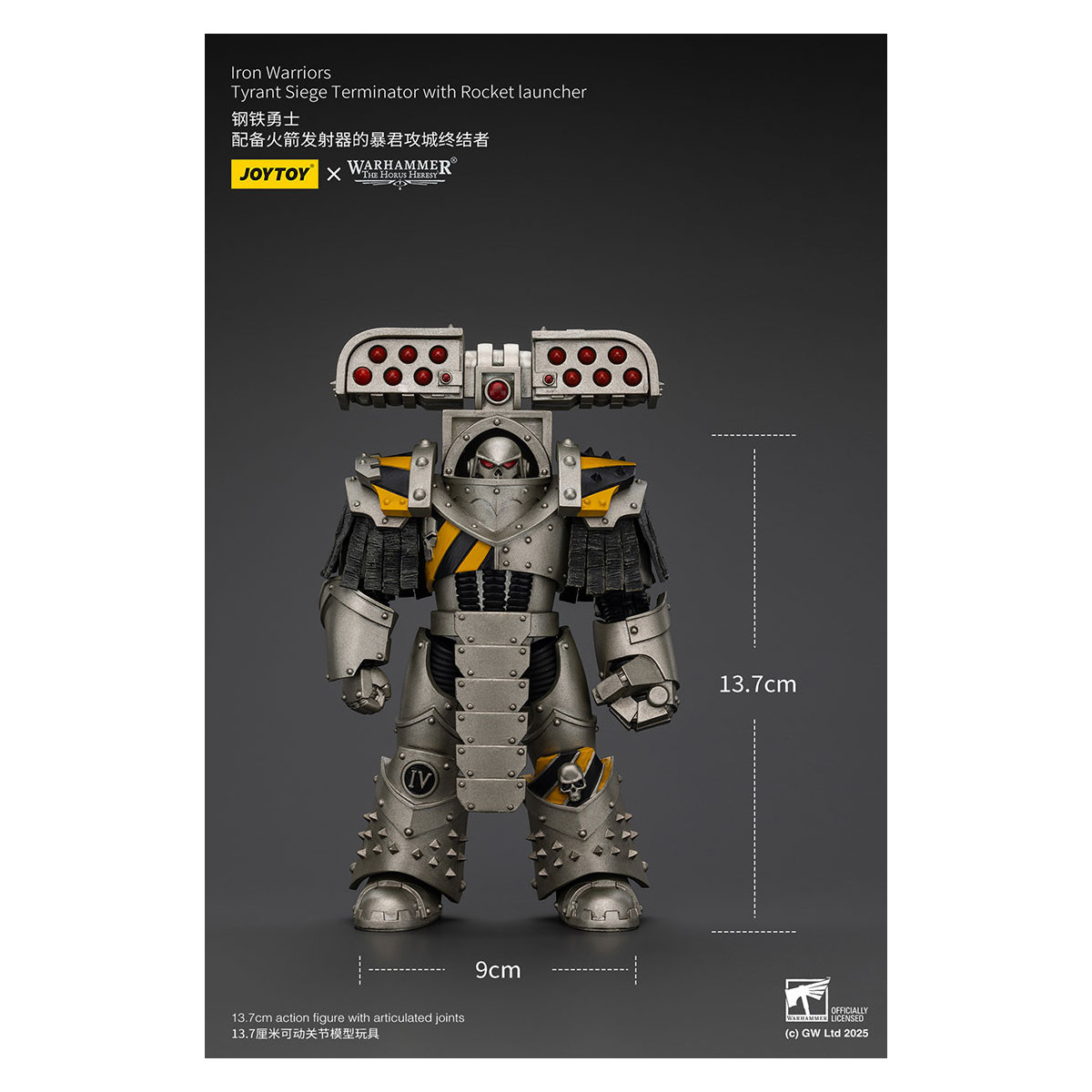 Joytoy - Warhammer - Iron Warriors Tyrant Siege Terminator Squad - Tyrant Siege Terminator with Rocket launcher