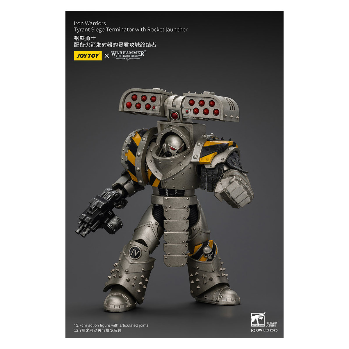 Joytoy - Warhammer - Iron Warriors Tyrant Siege Terminator Squad - Tyrant Siege Terminator with Rocket launcher