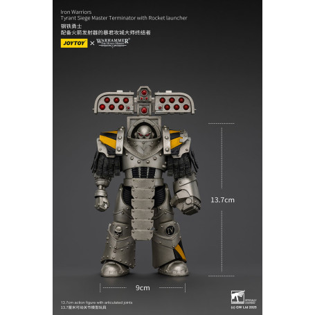 Joytoy - Warhammer - Iron Warriors Tyrant Siege Terminator Squad - Siege Master Terminator with Rocket launcher