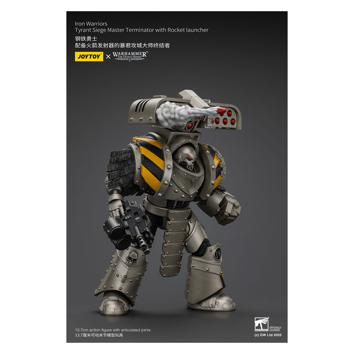 Joytoy - Warhammer - Iron Warriors Tyrant Siege Terminator Squad - Siege Master Terminator with Rocket launcher