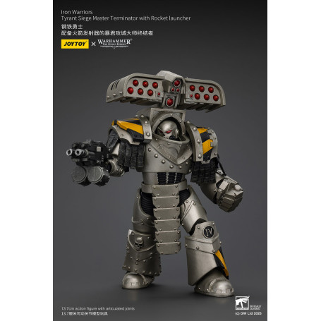 Joytoy - Warhammer - Iron Warriors Tyrant Siege Terminator Squad - Siege Master Terminator with Rocket launcher