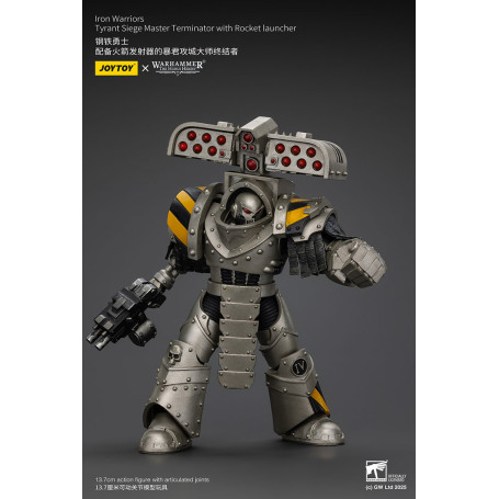 Joytoy - Warhammer - Iron Warriors Tyrant Siege Terminator Squad - Siege Master Terminator with Rocket launcher