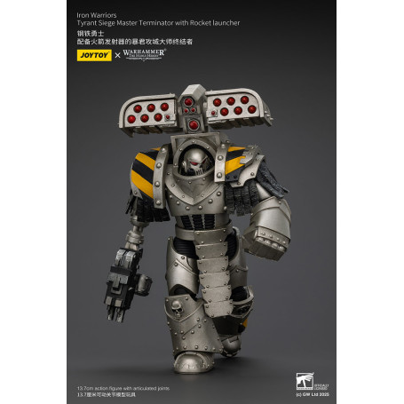 Joytoy - Warhammer - Iron Warriors Tyrant Siege Terminator Squad - Siege Master Terminator with Rocket launcher