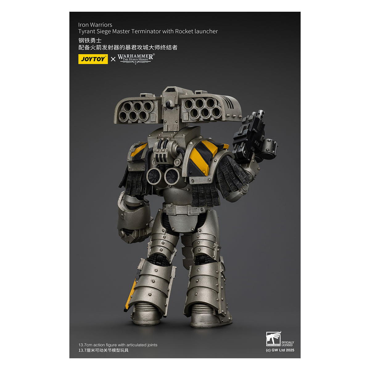 Joytoy - Warhammer - Iron Warriors Tyrant Siege Terminator Squad - Siege Master Terminator with Rocket launcher
