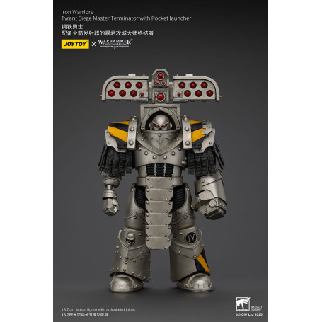 Joytoy - Warhammer - Iron Warriors Tyrant Siege Terminator Squad - Siege Master Terminator with Rocket launcher